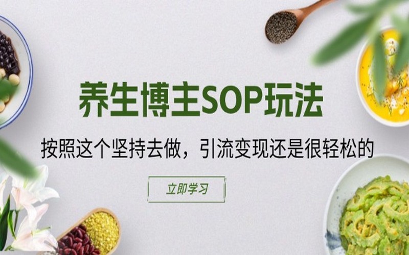 养生博主 SOP 玩法，坚持做轻松引流变现-创业小项目_手机赚钱_小白赚钱-轻创比比格