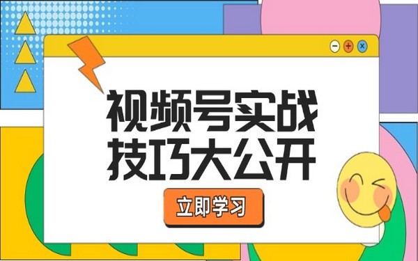 视频号实战技巧大公开，含选题、拍摄、运营、带货（无水印）-创业小项目_手机赚钱_小白赚钱-轻创比比格